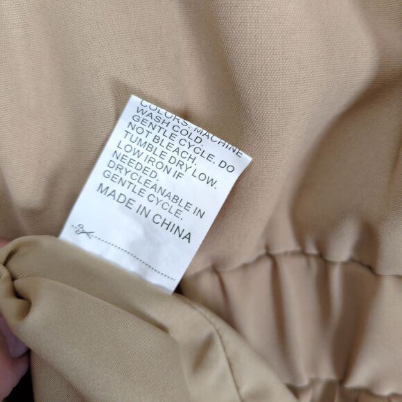 Pretty Garden Women's XL Beige Pleated Wrap Maxi Dress Short Puff Sleeves V-Neck - Picture 7 of 7